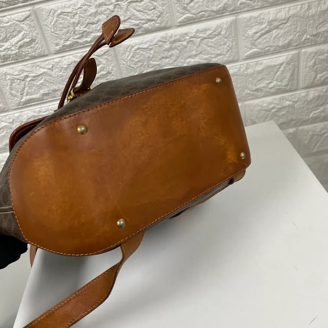 CELINE / 빈티지 셀린느 드로스트링 브라운 마카담 백팩 상품이미지7