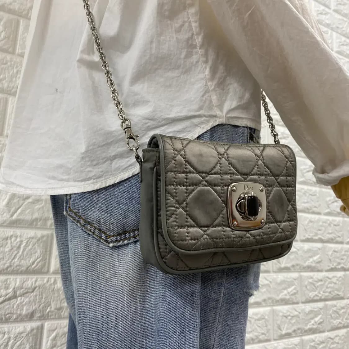 Dior / 빈티지 디올 까나쥬 퀄팅 미니 크로스 바디 백 / 투웨이백 상품이미지2