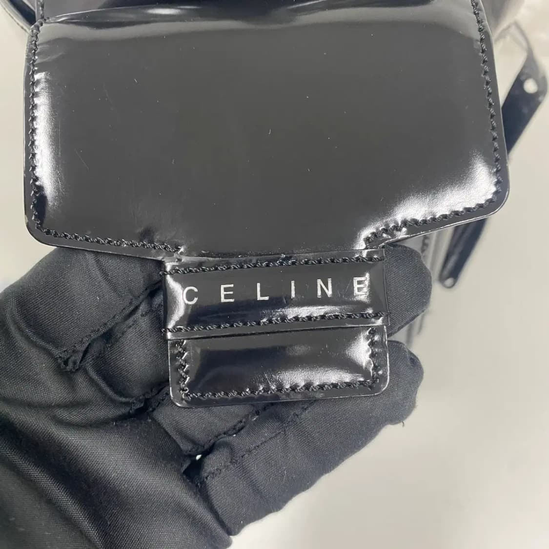 CELINE / 빈티지 셀린느 블랙 페이던트 드로스트링 백팩 상품이미지8