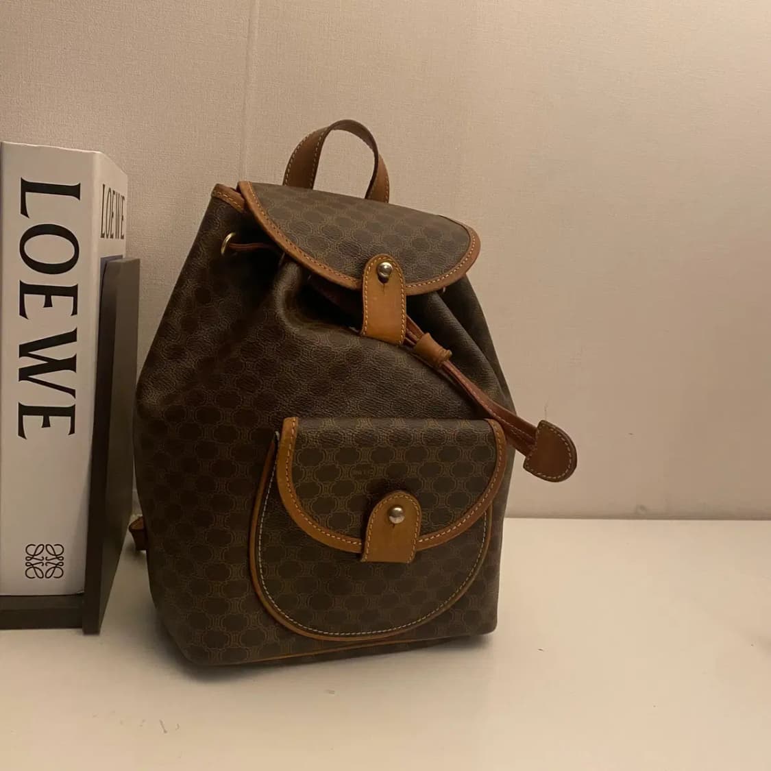 CELINE / 빈티지 셀린느 브라운 마카담 백팩 상품이미지1