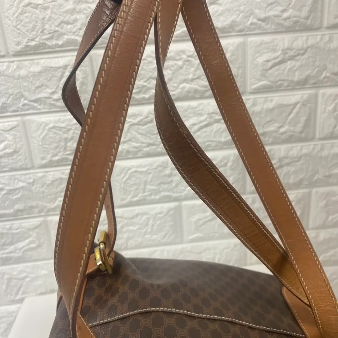 CELINE / 빈티지 셀린느 브라운 마카담 백팩 상품이미지7