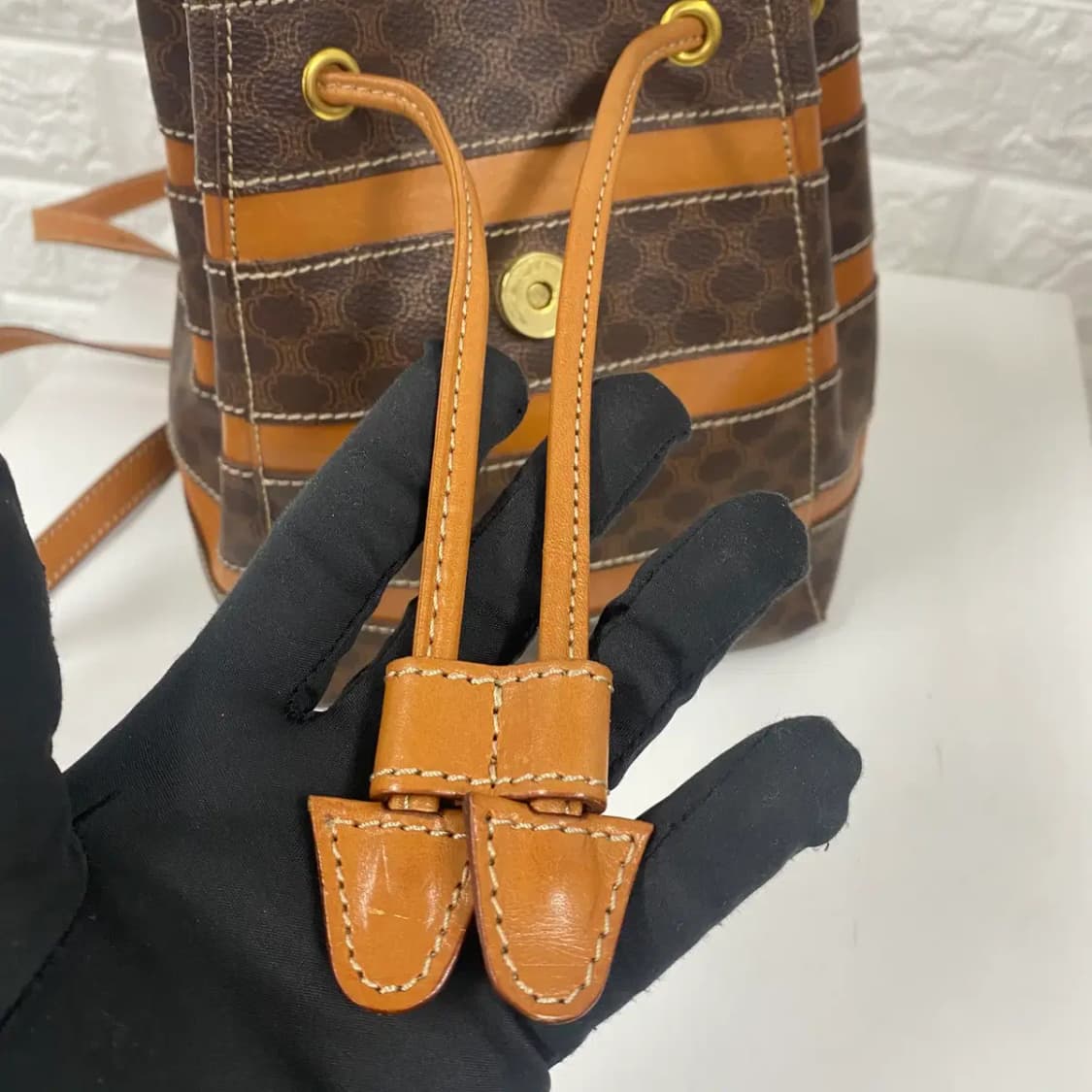 CELINE / 빈티지 셀린느 브라운 마카담 블라종 미니 백팩 상품이미지10