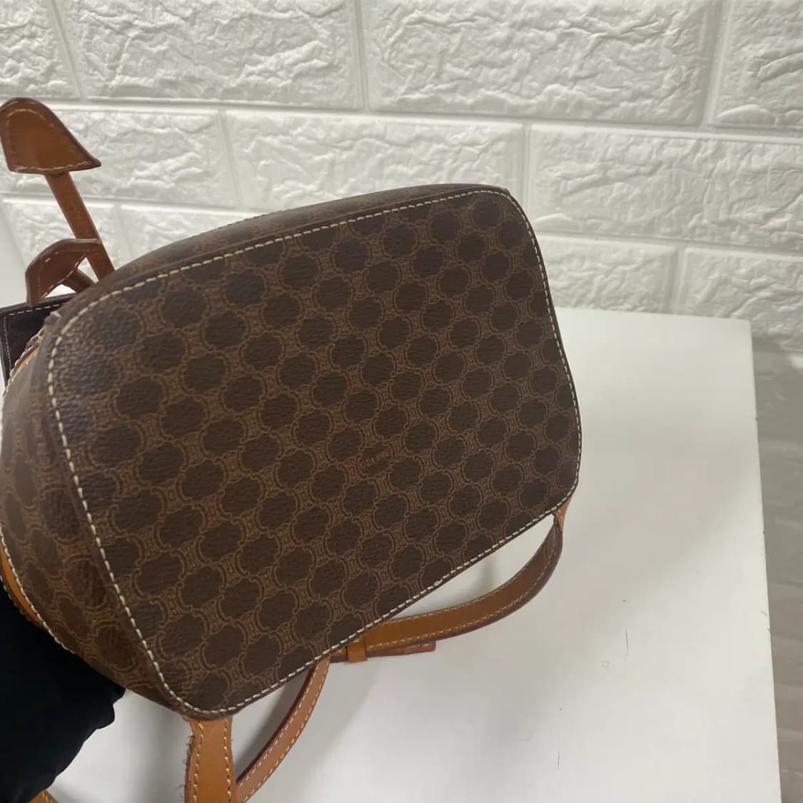 CELINE / 빈티지 셀린느 브라운 마카담 블라종 미니 백팩 상품이미지7