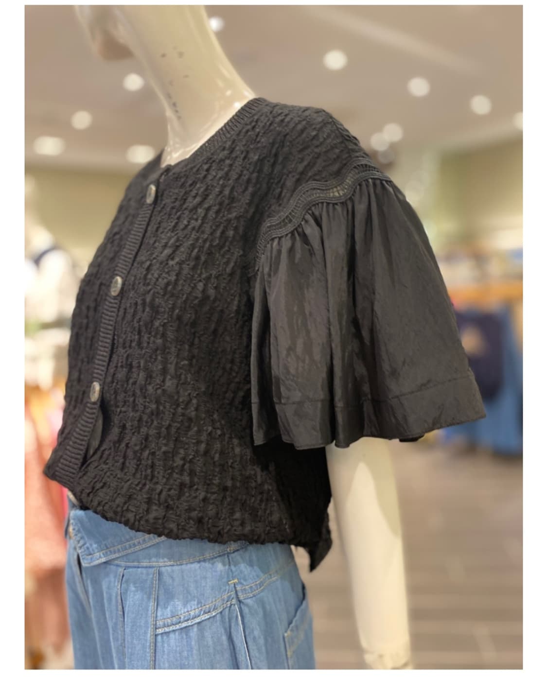 한섬 오즈세컨 엠보 크링클 블라우스  상품이미지2