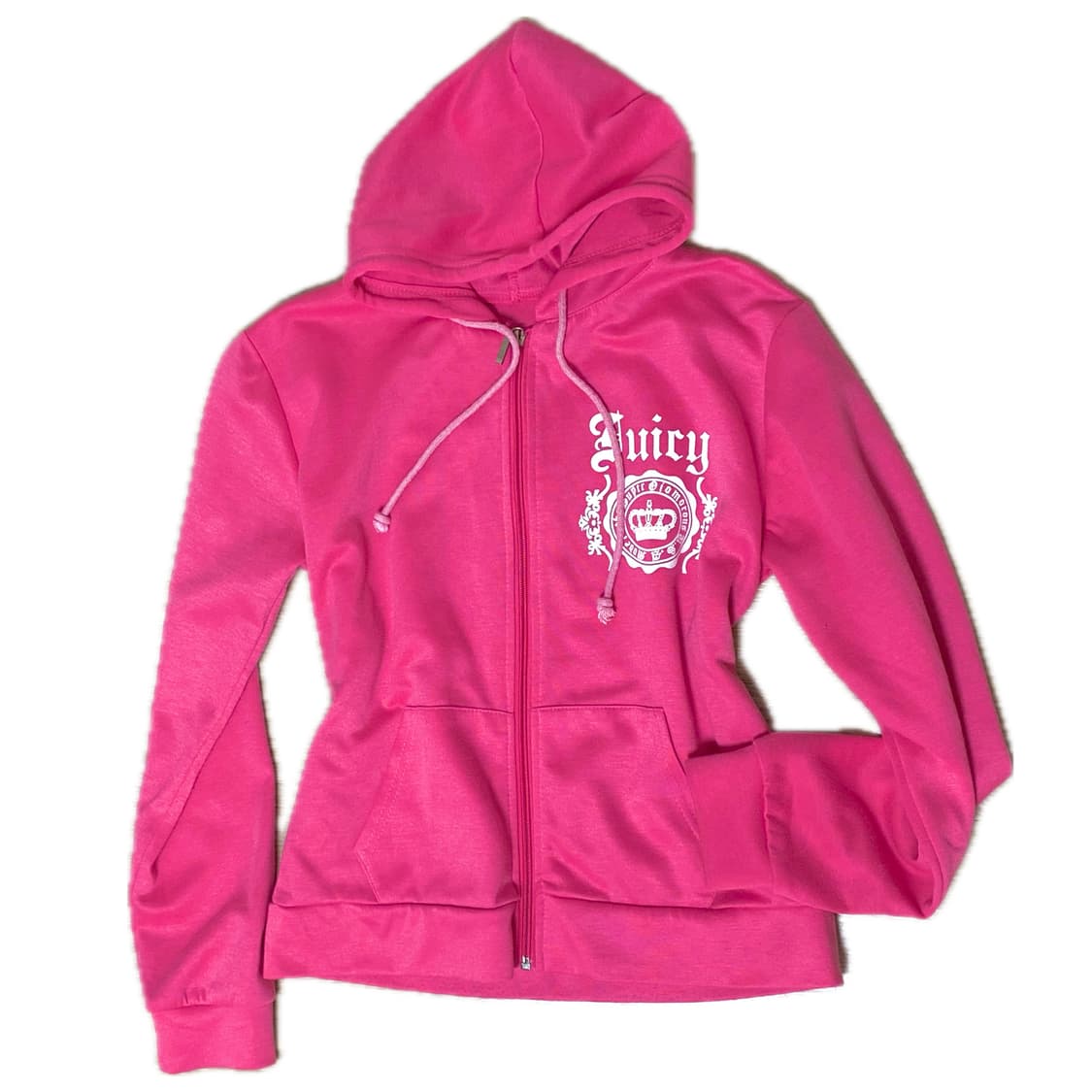 핫핑크 트레이닝 후드 집업 상품이미지1