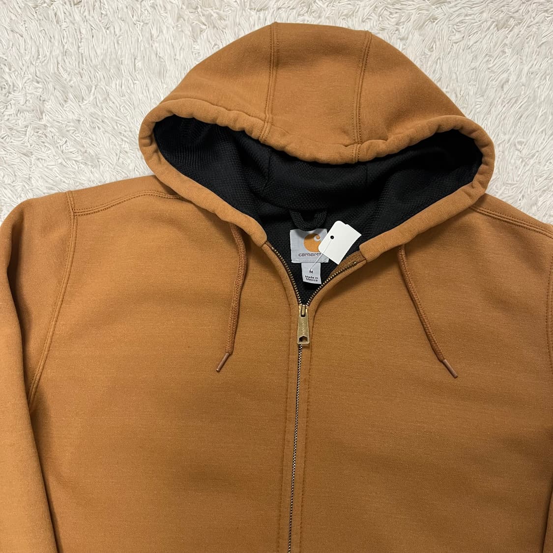 Carhartt camel brown thermal zip-up hood 상품이미지6