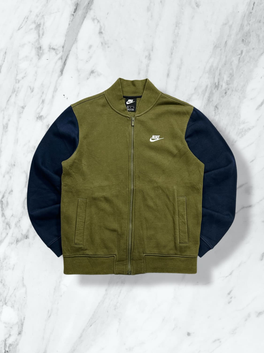 나이키 네이비 카키 배색 자켓 져지 M 상품이미지1