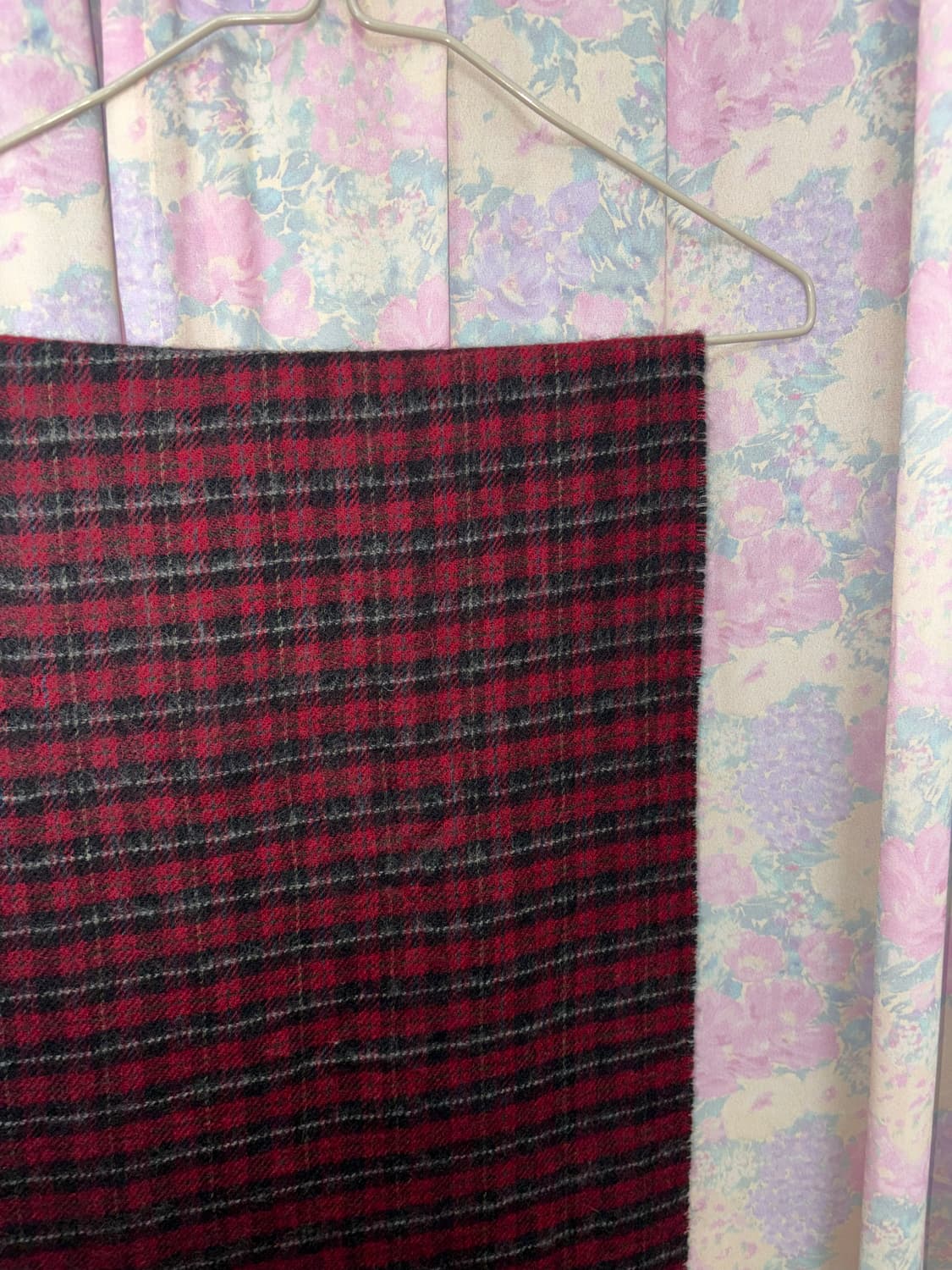 레드 블랙 체크 머플러 상품이미지5