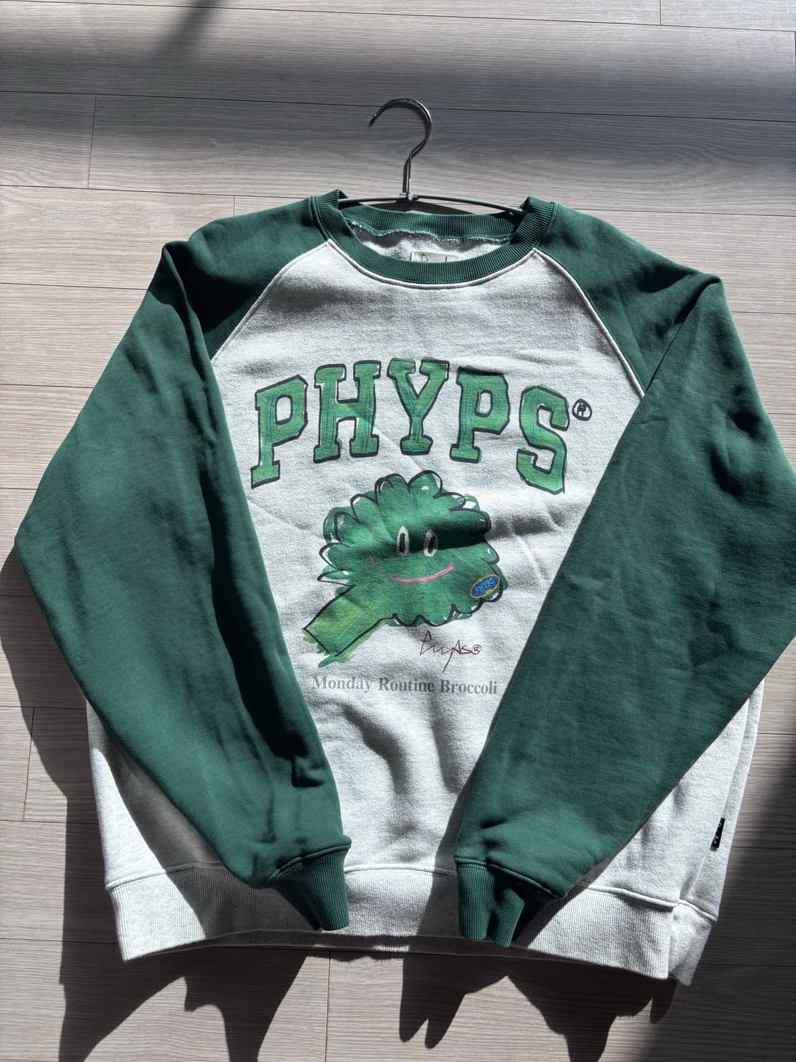 PHYPS 브로콜리 맨투맨L팝니다! 상품이미지2