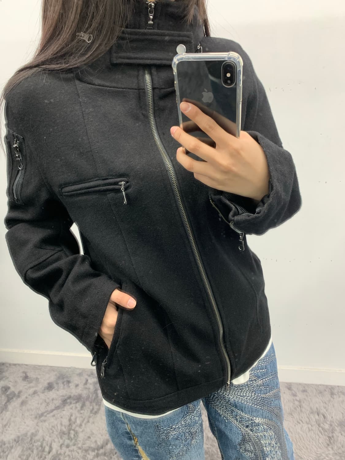 닐로스 울 후드자켓 상품이미지3