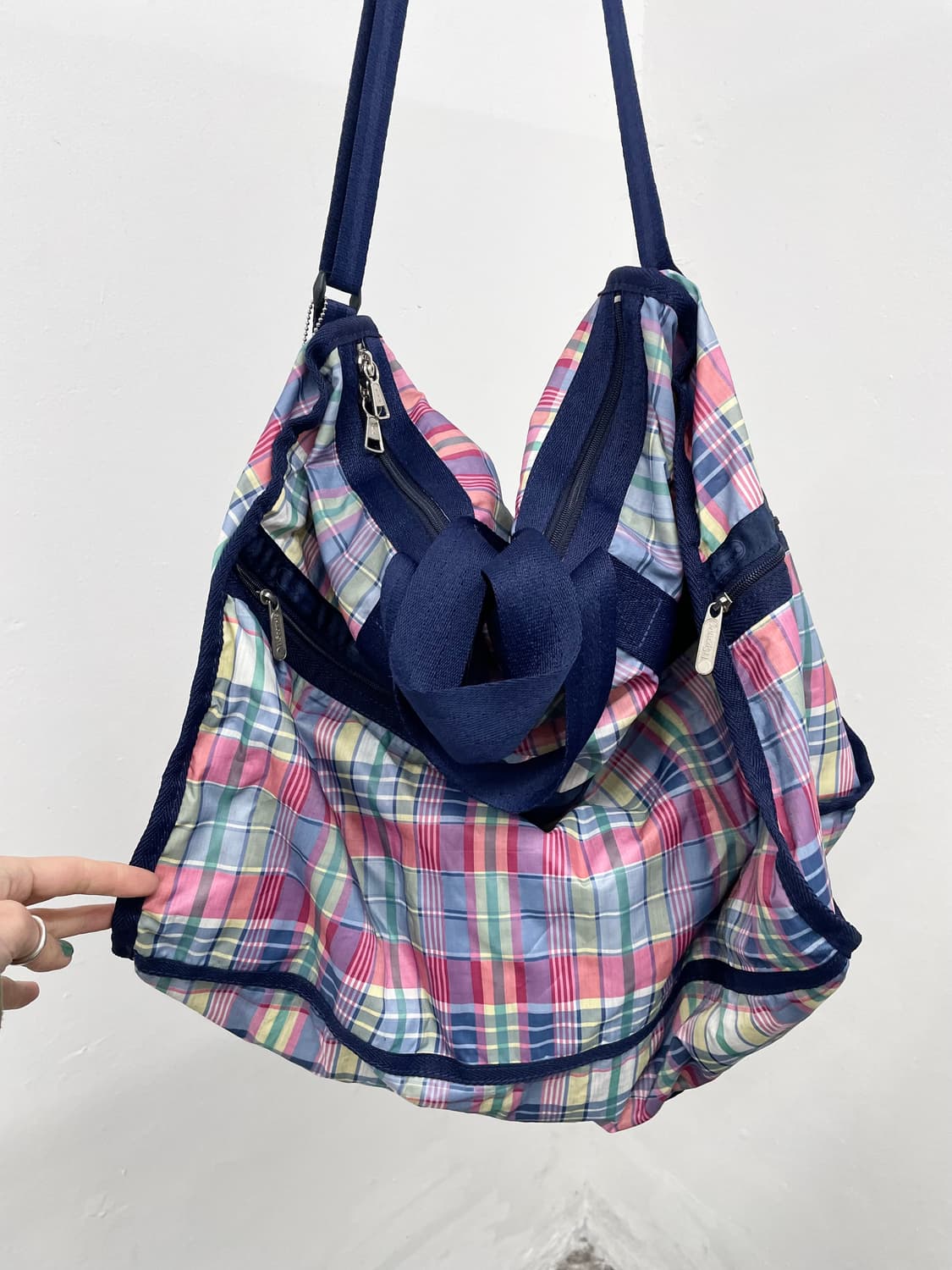 레스포삭 솜사탕 체크 2way 보스턴백 상품이미지7