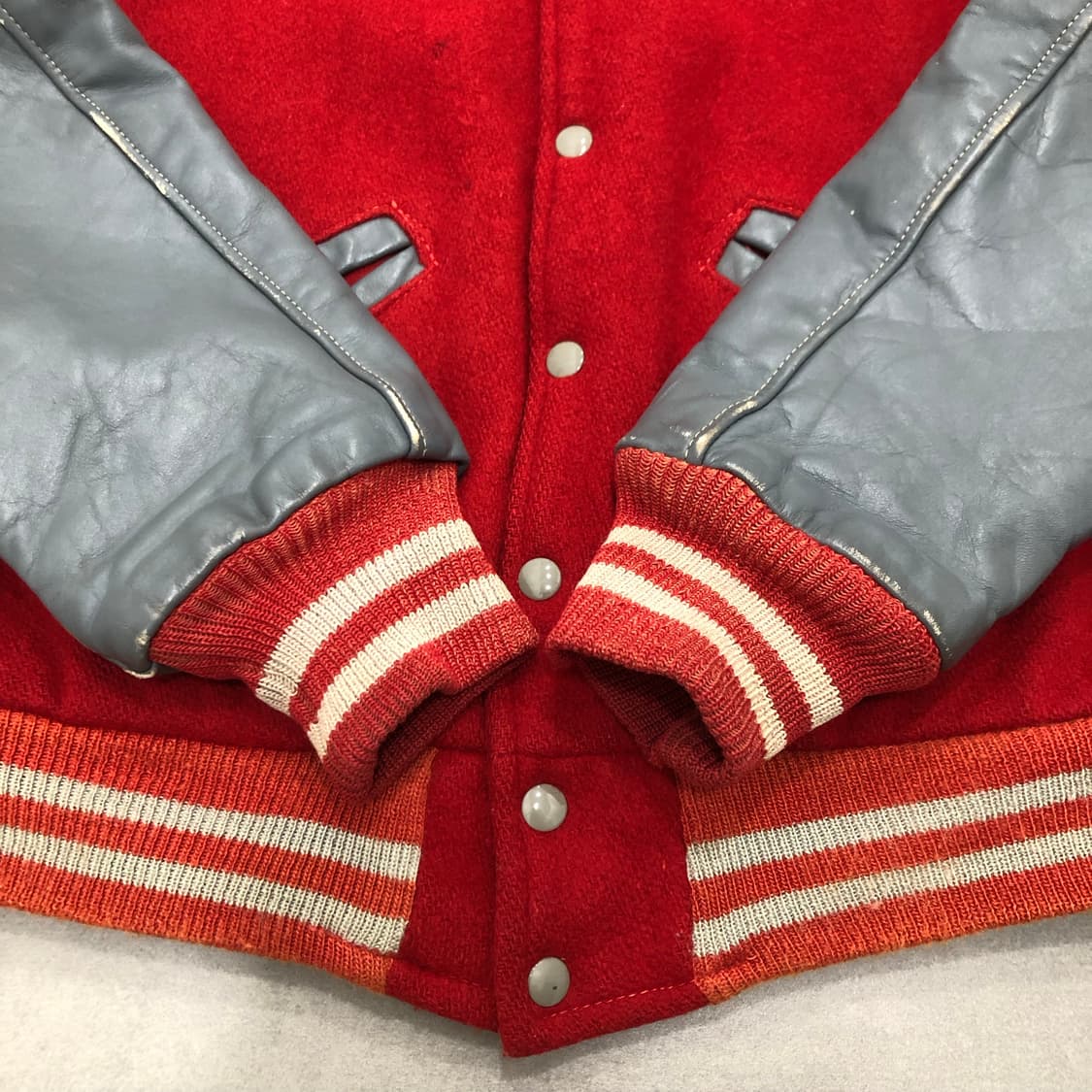 나이키 올드 usa 미국 레더암 울 바시티 스타디움 자켓 XL 상품이미지3