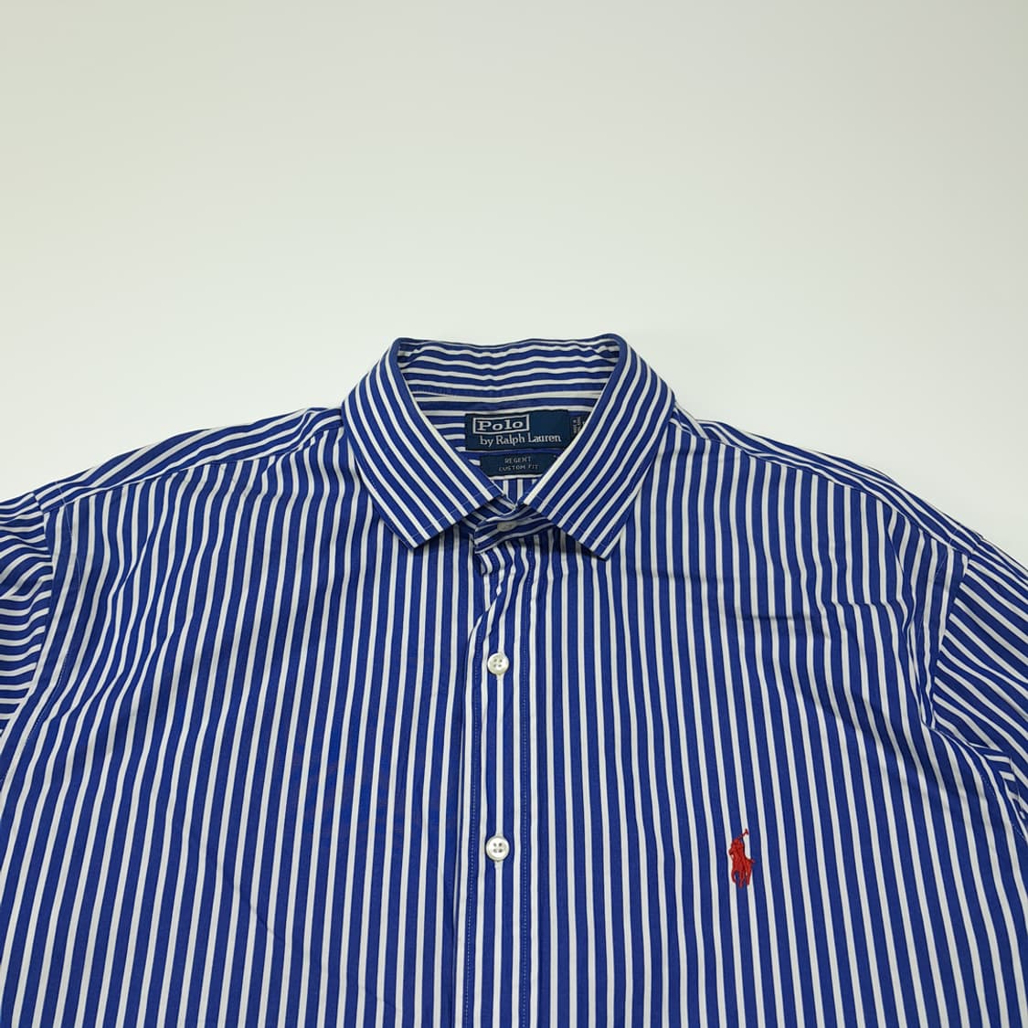 CL441 2XL 폴로 90s 홍콩판 뱅갈스트라이프 블루 셔츠 남방 상품이미지2