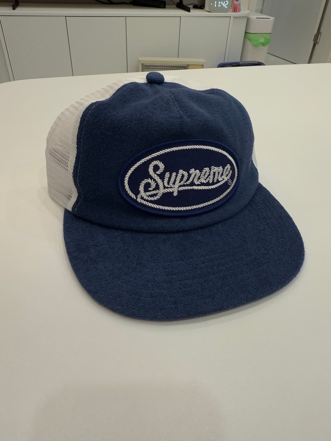 슈프림 테리 메쉬 5패널 볼캡 블루 상품이미지2