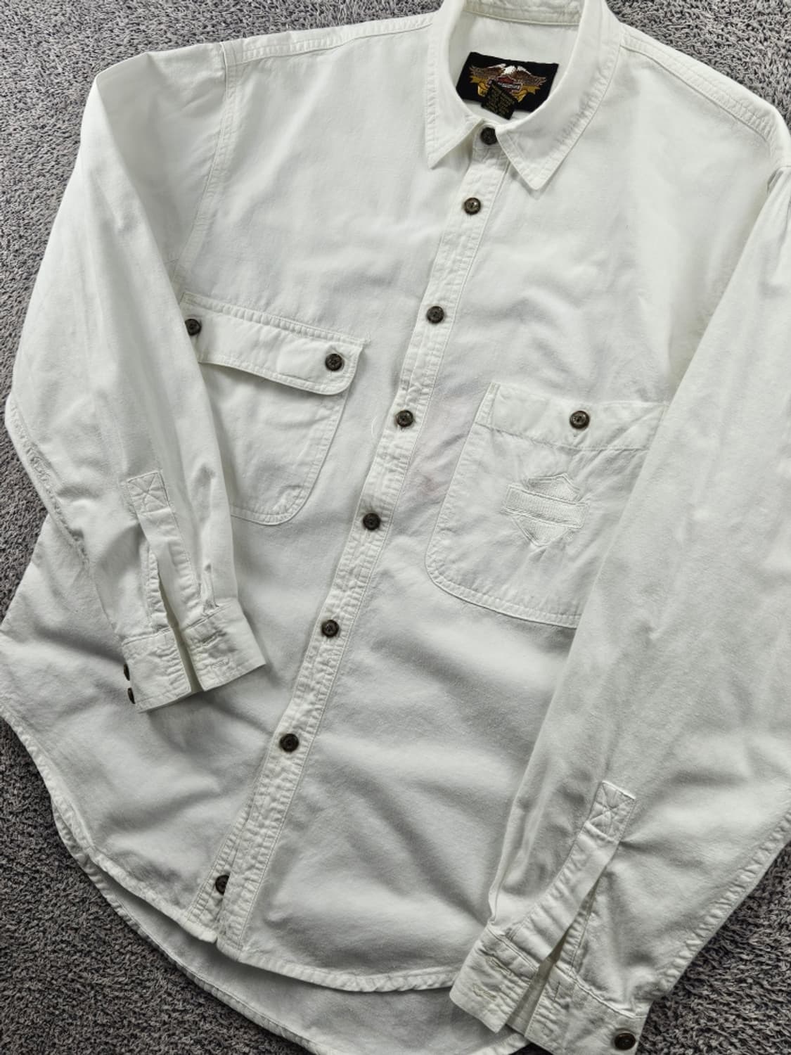 할리데이비슨 바앤실드 포켓 화이트 셔츠 ( S ) / 11494 상품이미지6
