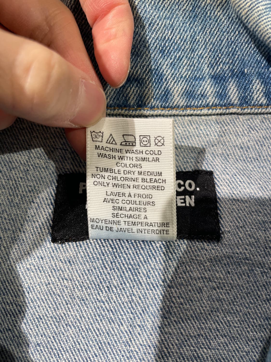 폴로 진스 클래식 연청 성조기 트러커 데님 자켓 상품이미지8