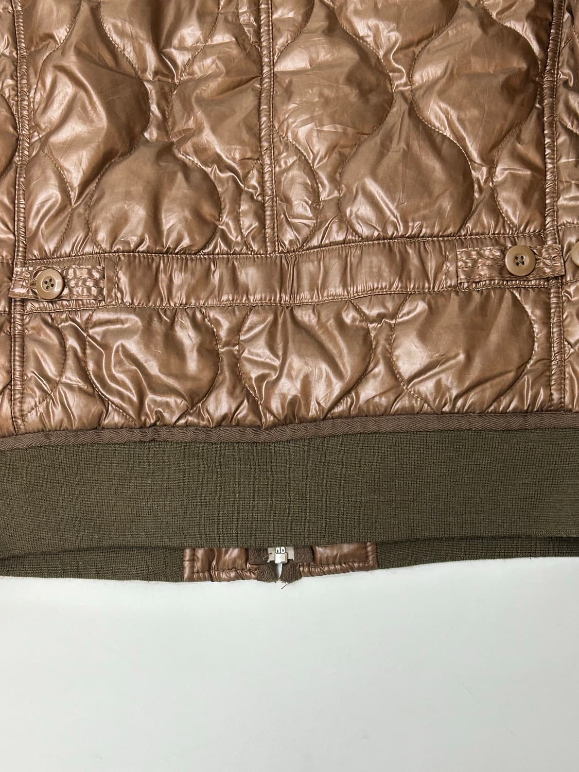 Avirex 아비렉스 브라운 퀄티드 밀리터리 쉐르파 자켓 상품이미지9