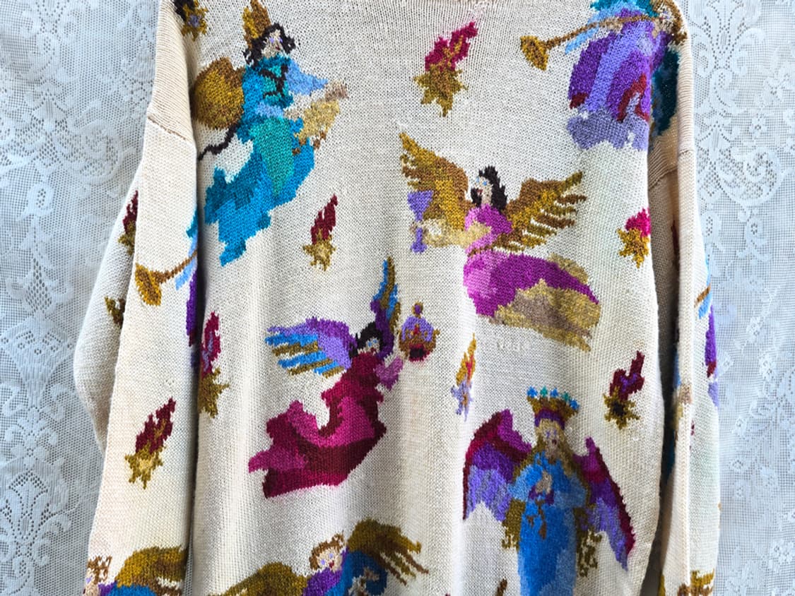 80s 핸드메이드 니트 (made in u.k) 상품이미지3