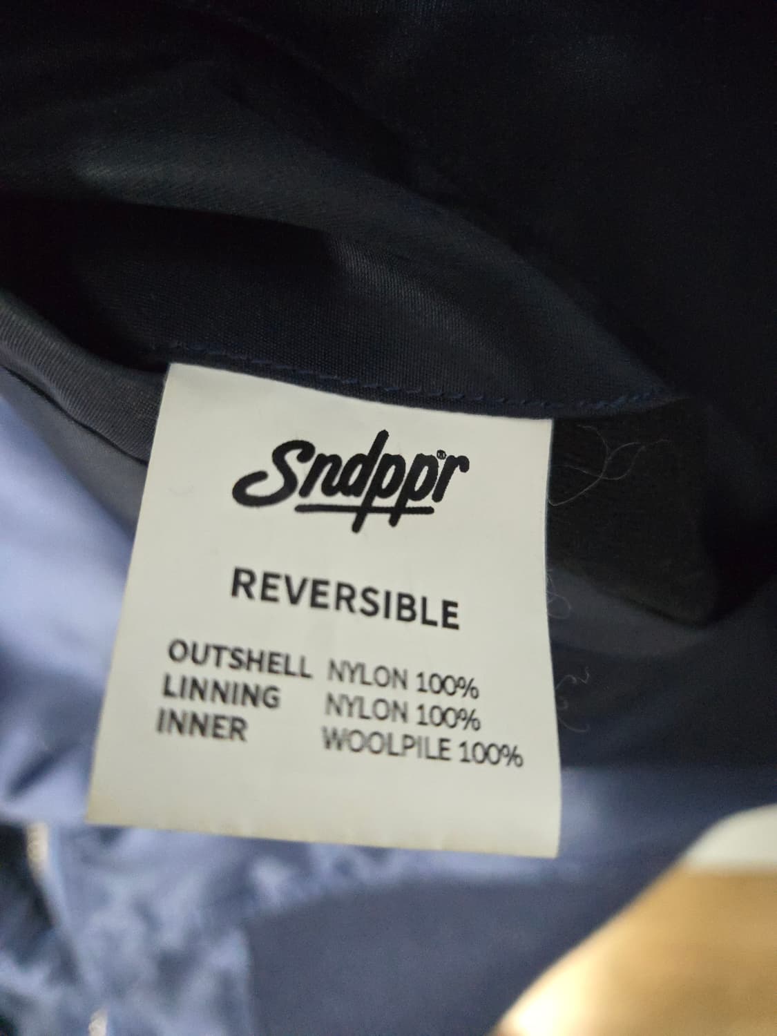 샌드파이퍼 MA-1 리버시블 플라이트 재킷 네이비 블루 L 상품이미지10