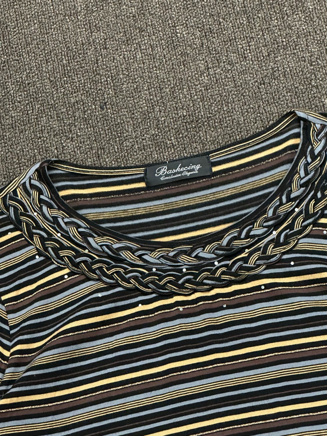 L)Japanese vintage 여성 멀티스트라이프 롱슬리브 상품이미지4