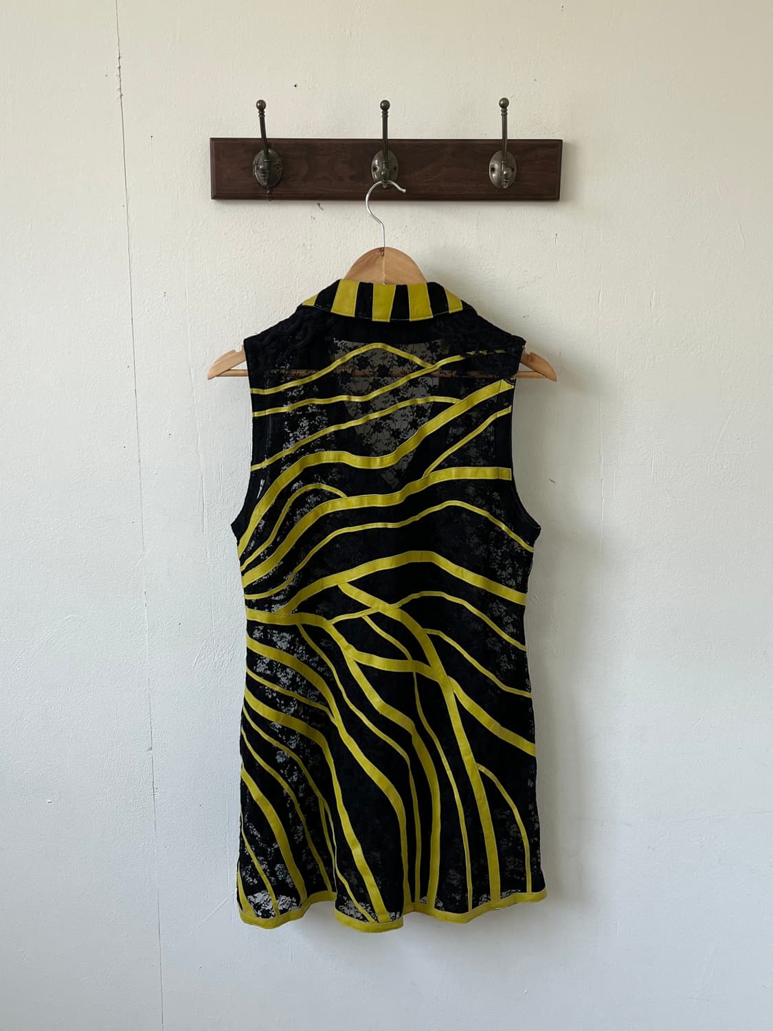 Japan vtg 시스루 레더 베스트 자켓 상품이미지3