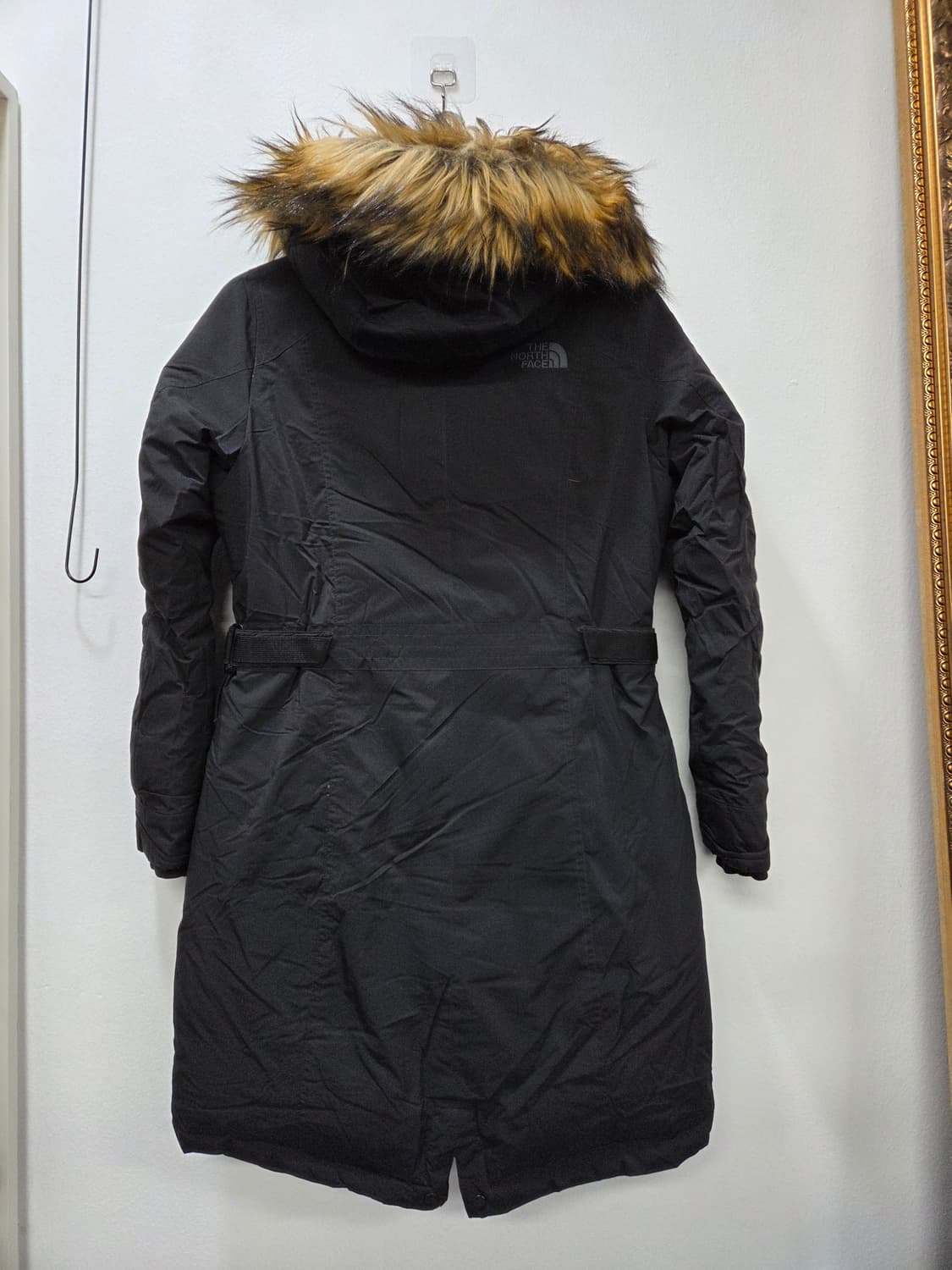 노스페이스 1211-13. 여성 블랙 롱 패딩 퍼 후드 85 상품이미지4