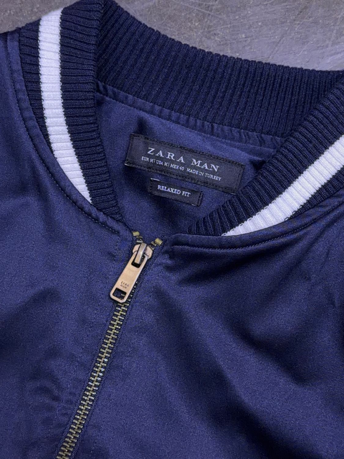 자라 팜트리 야자수 자수 스카쟌 자켓 네이비 M 상품이미지8