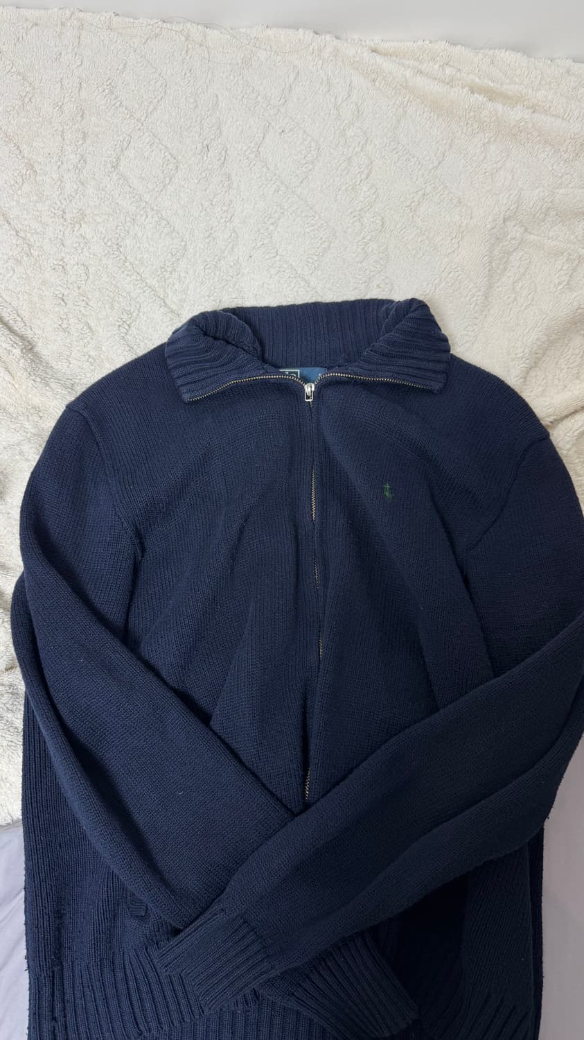폴로 랄프로렌 니트 집업 네이비 M 상품이미지1