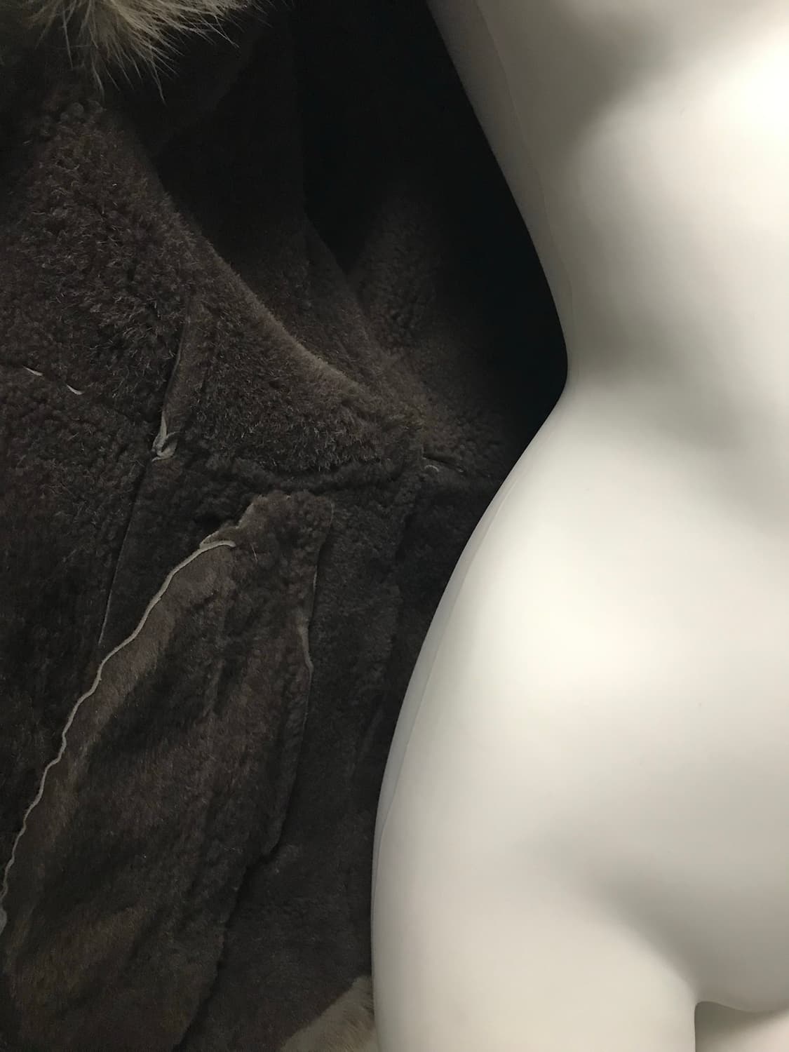 빈티지 y2k 갸루 퍼 트리밍 쉽스킨 양가죽 퍼자켓 상품이미지6