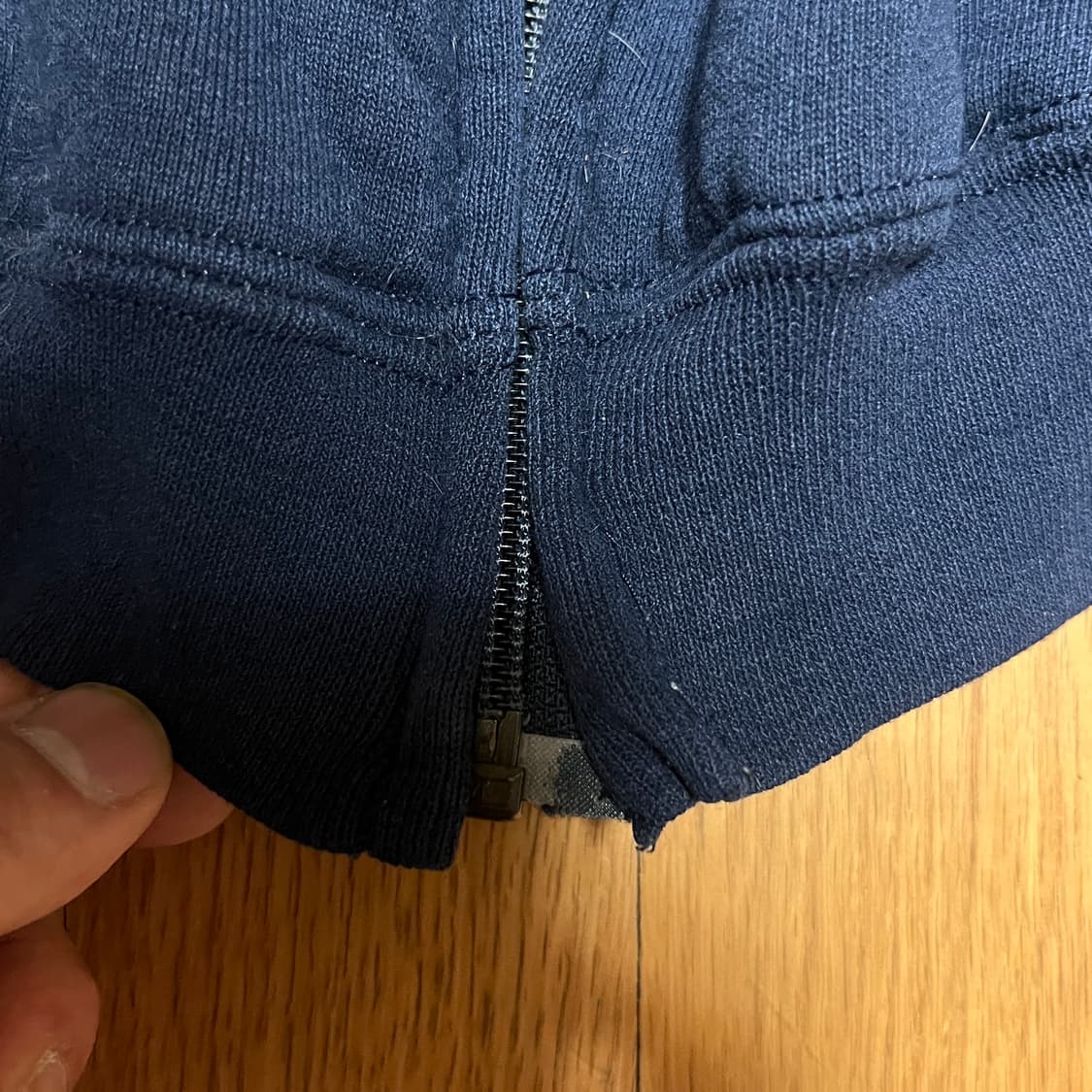 [XL] 00s 빈티지 러셀 후드집업 네이비 매티보이 상품이미지7