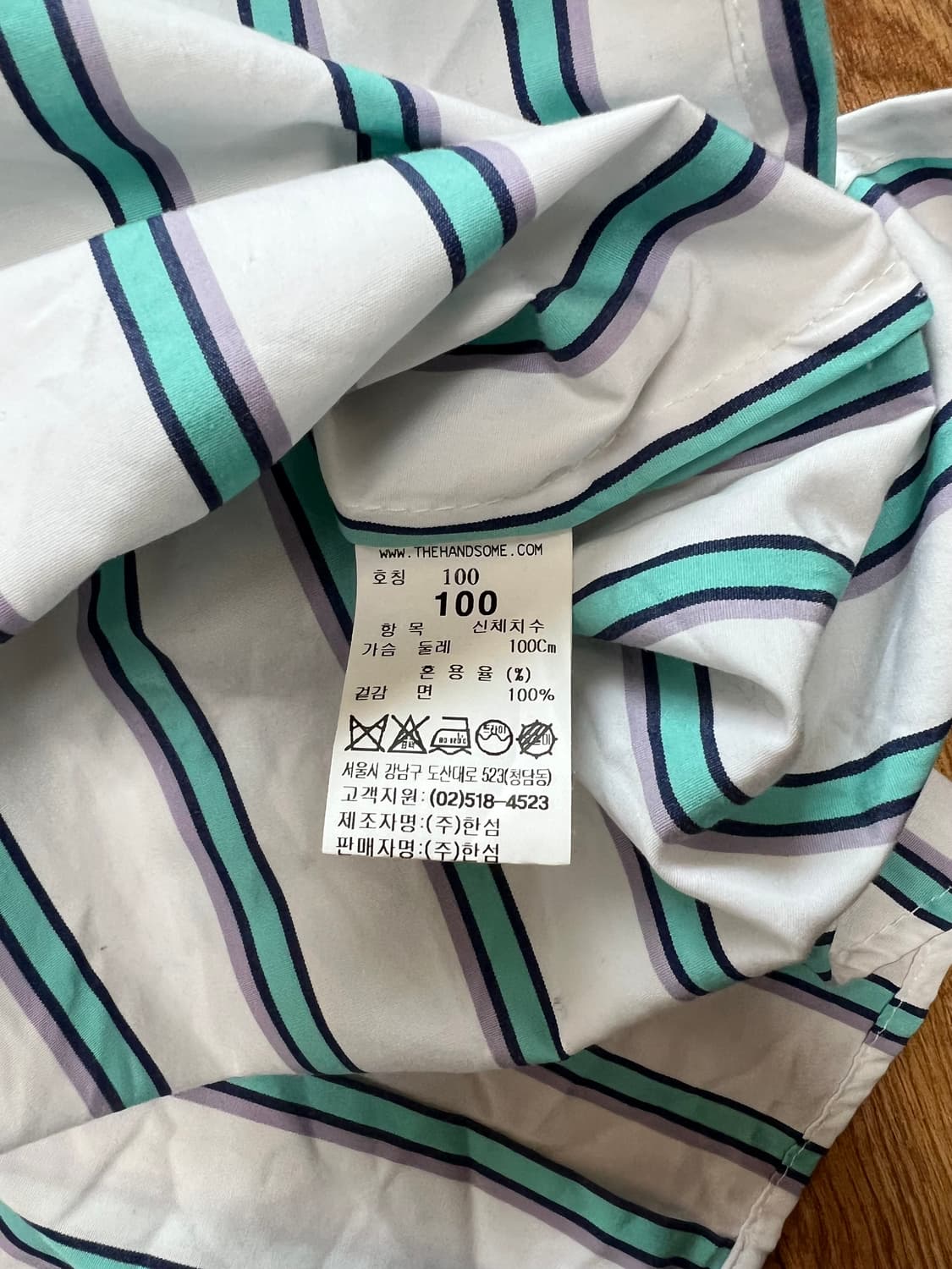 한섬 타임 스트라이프 셔츠 상품이미지4