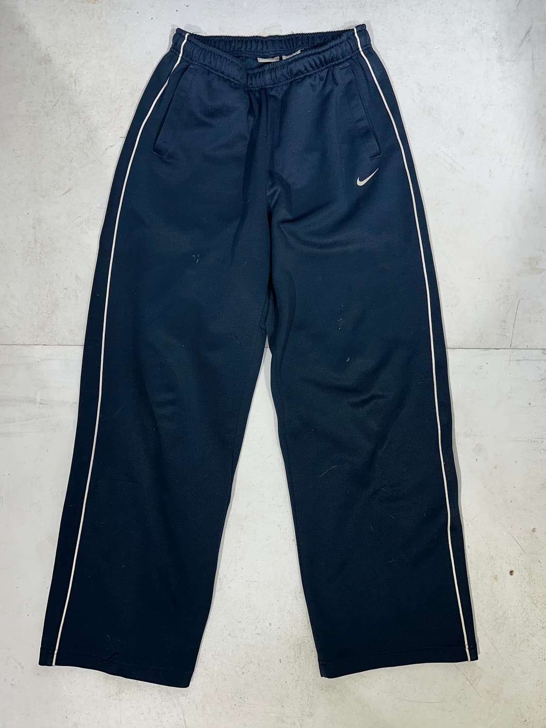 00s 나이키 사이드 라인 화이트 와이드 추리닝 바지 트레이닝 팬츠 L 상품이미지4