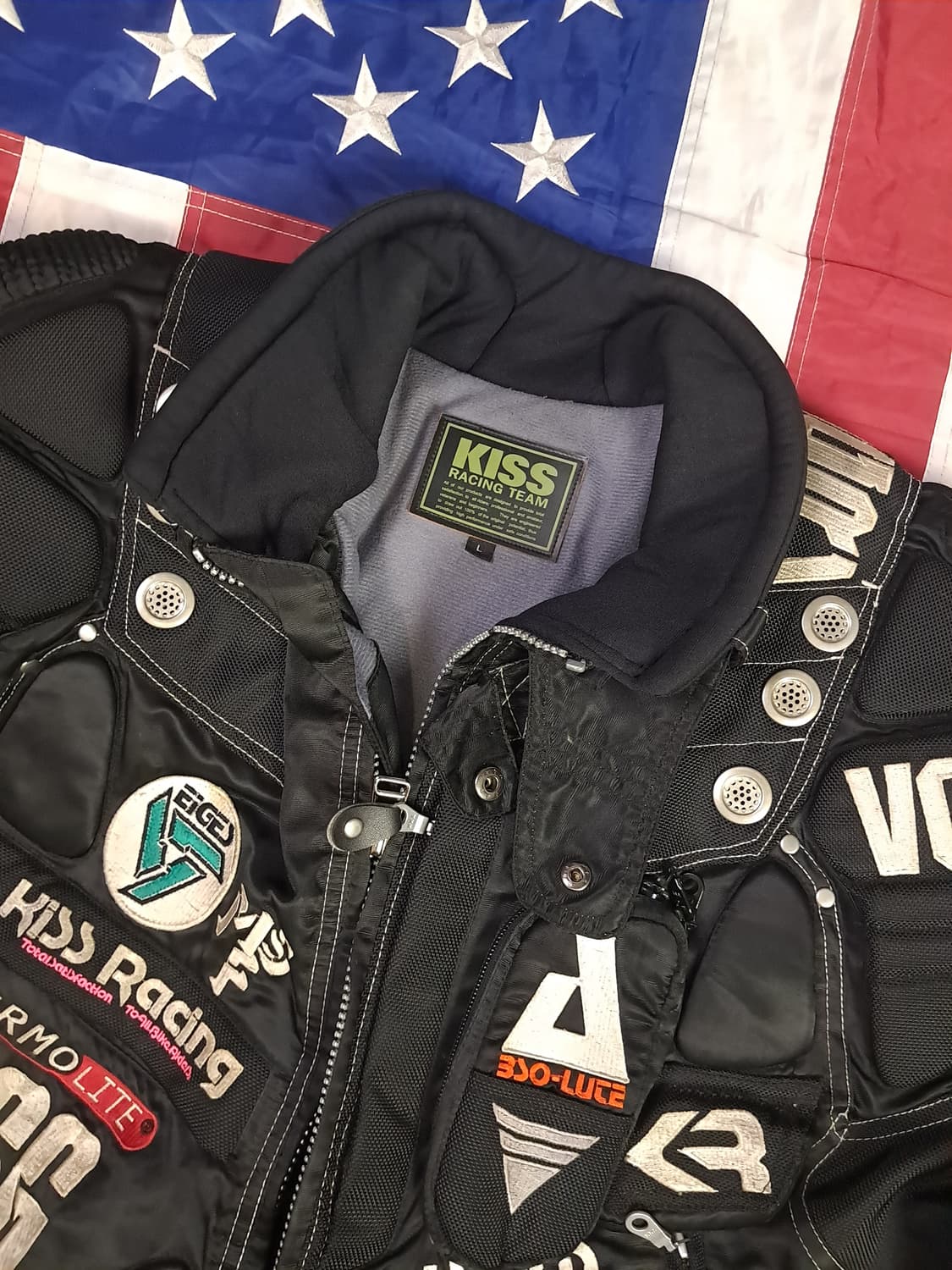 오리지날 90's 일본판 KISS 키스 레이싱 라이더자켓 상품이미지3