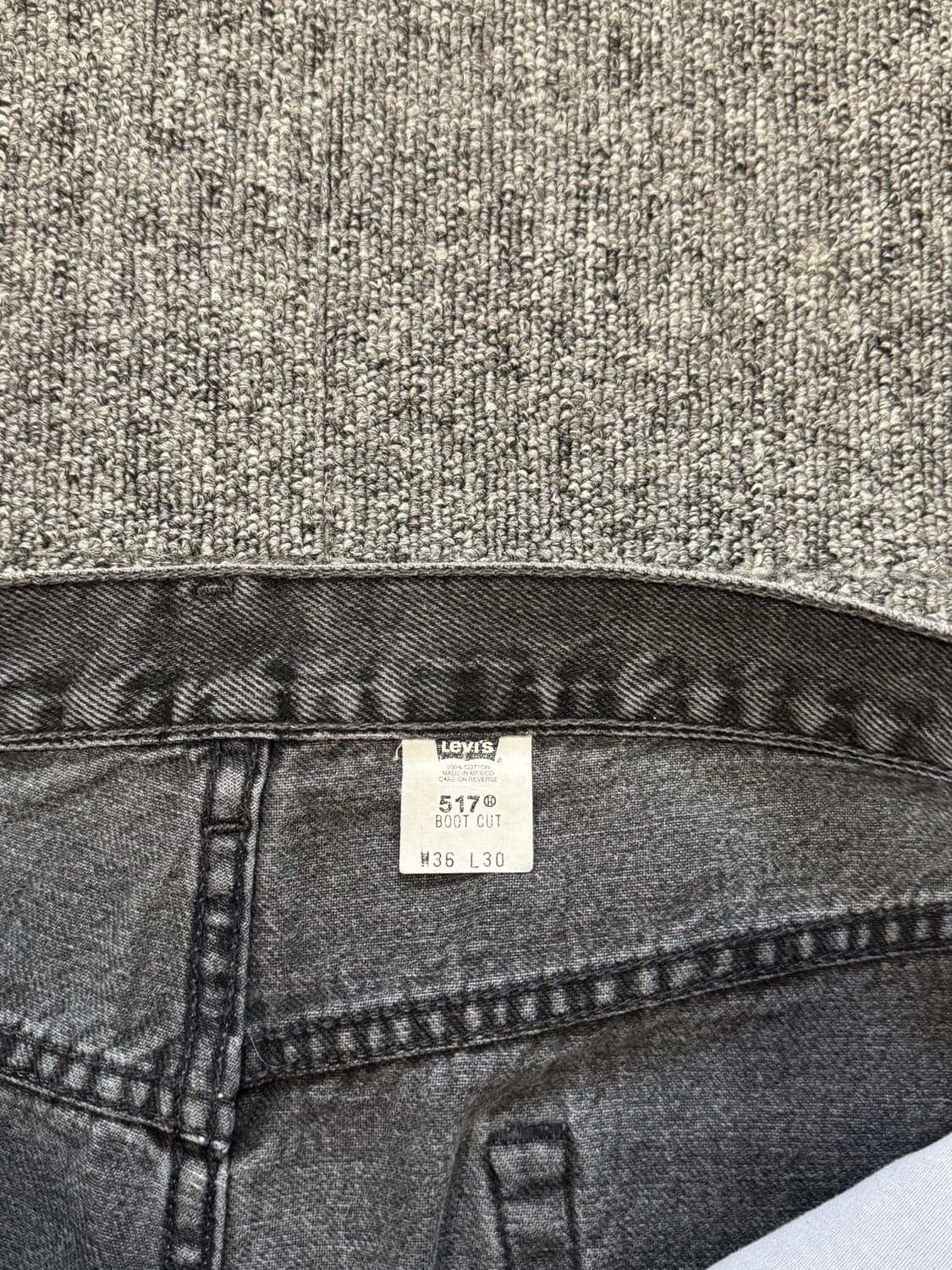 00s USA 리바이스 517 블랙 워시드 데님 36 상품이미지4