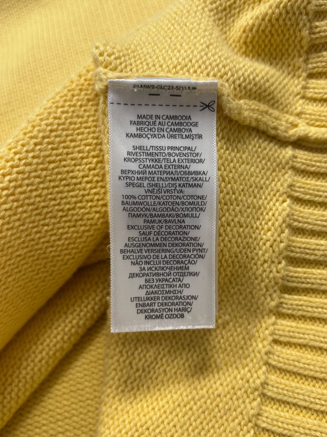 폴로 옐로우 코튼 니트 상품이미지7