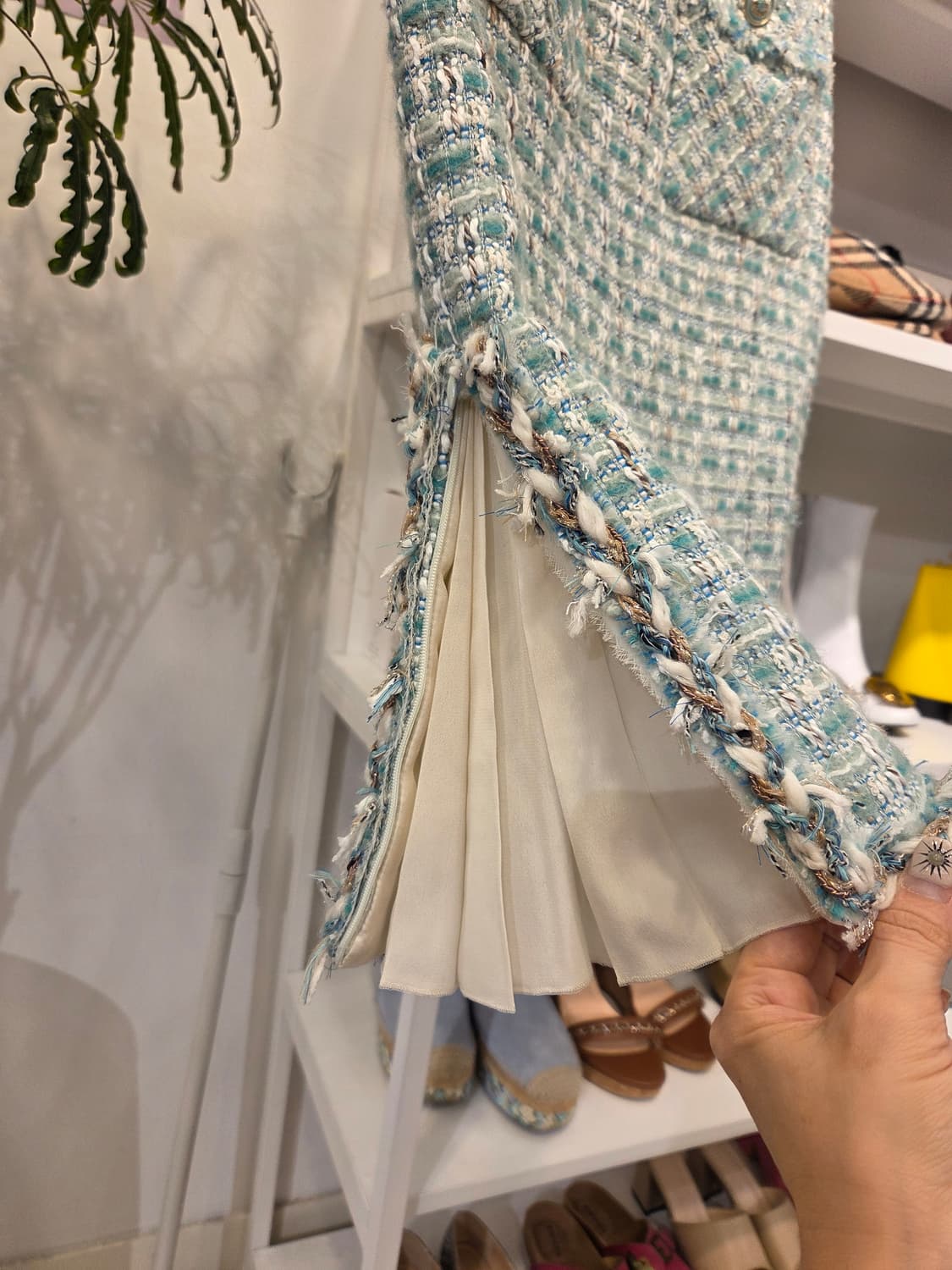 미샤 트위드 슬릿 스커트 상품이미지3