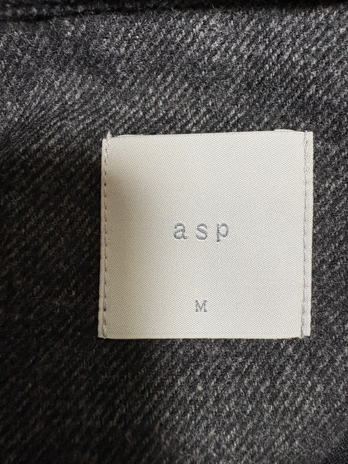 애습 울 블렌드 해링턴 패디드 자켓 딥 차콜 M사이즈 팝니다 상품이미지4