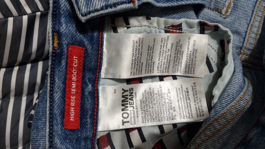 TOMMY JEANS 하이라이즈 세미부츠컷 데님 팬츠 상품이미지8