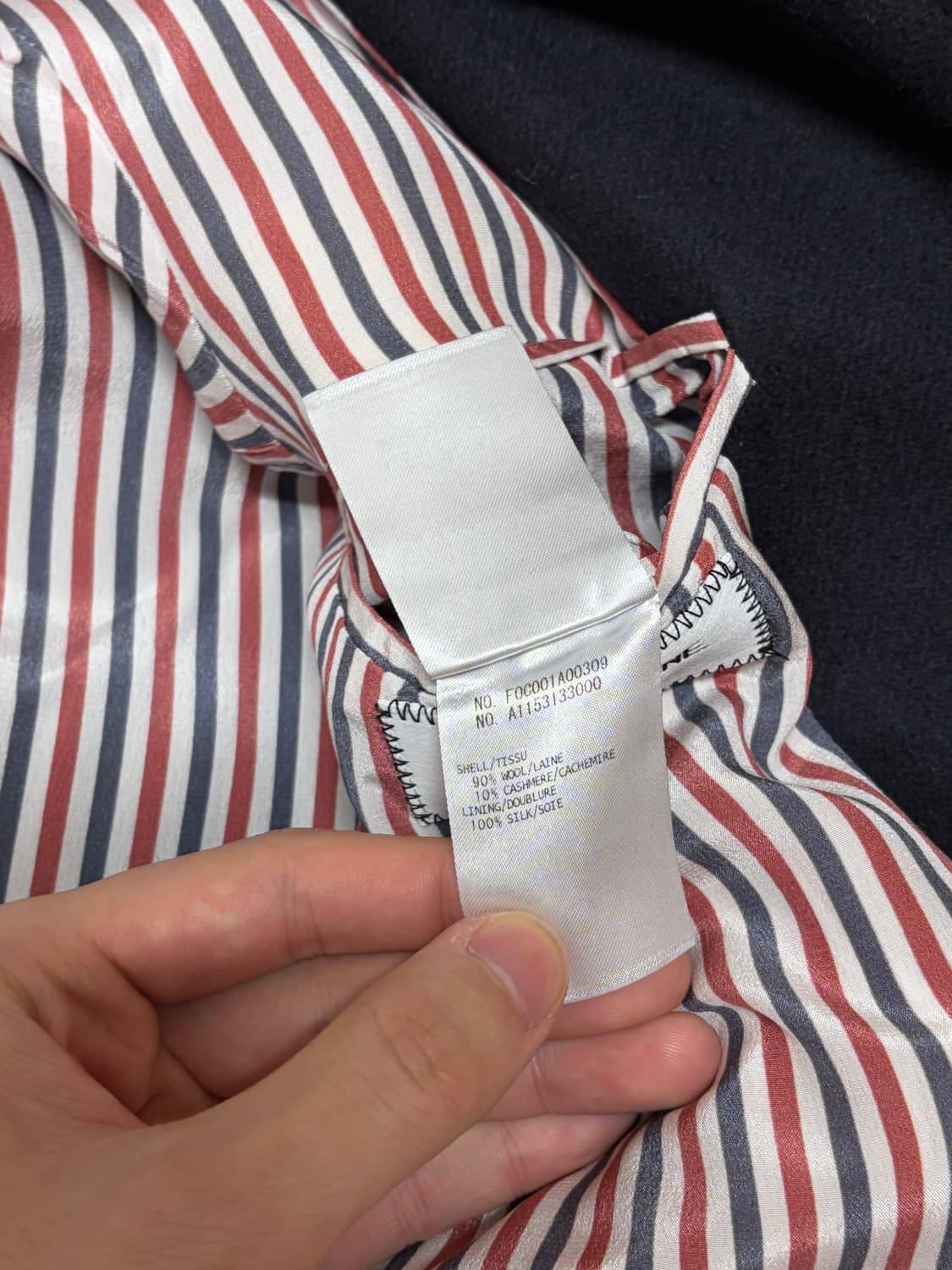 (새거급) 톰브라운 여성 캐시미어 금장 코트 38 상품이미지8