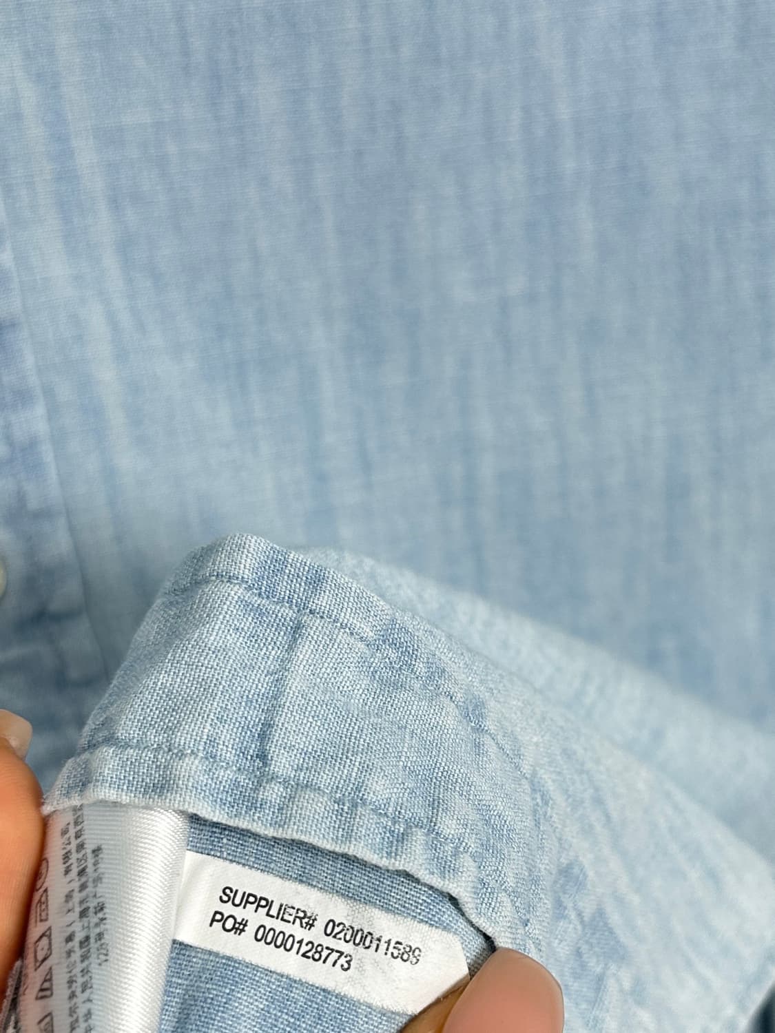 폴로샴브레이 멀티포니 셔츠 (실측44/55) 상품이미지4