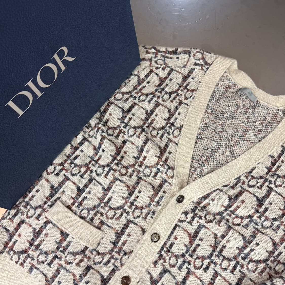 [리오브] 디올 오블리크 자카드 울 가디건 상품이미지3