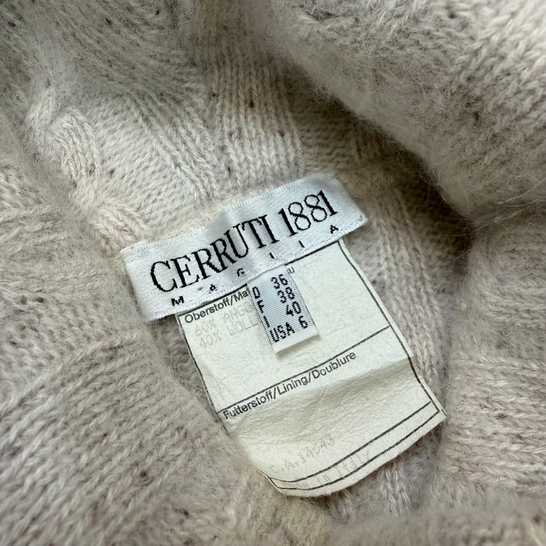 CERRUTI 1881 세루티 앙고라 울 케이블 터틀넥 니트  상품이미지2