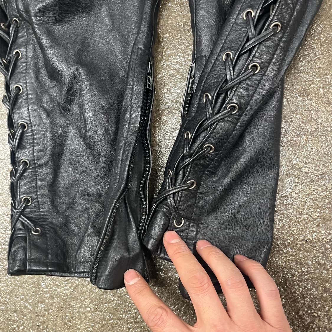 빈티지 레이스업 소가죽 팬츠 상품이미지7