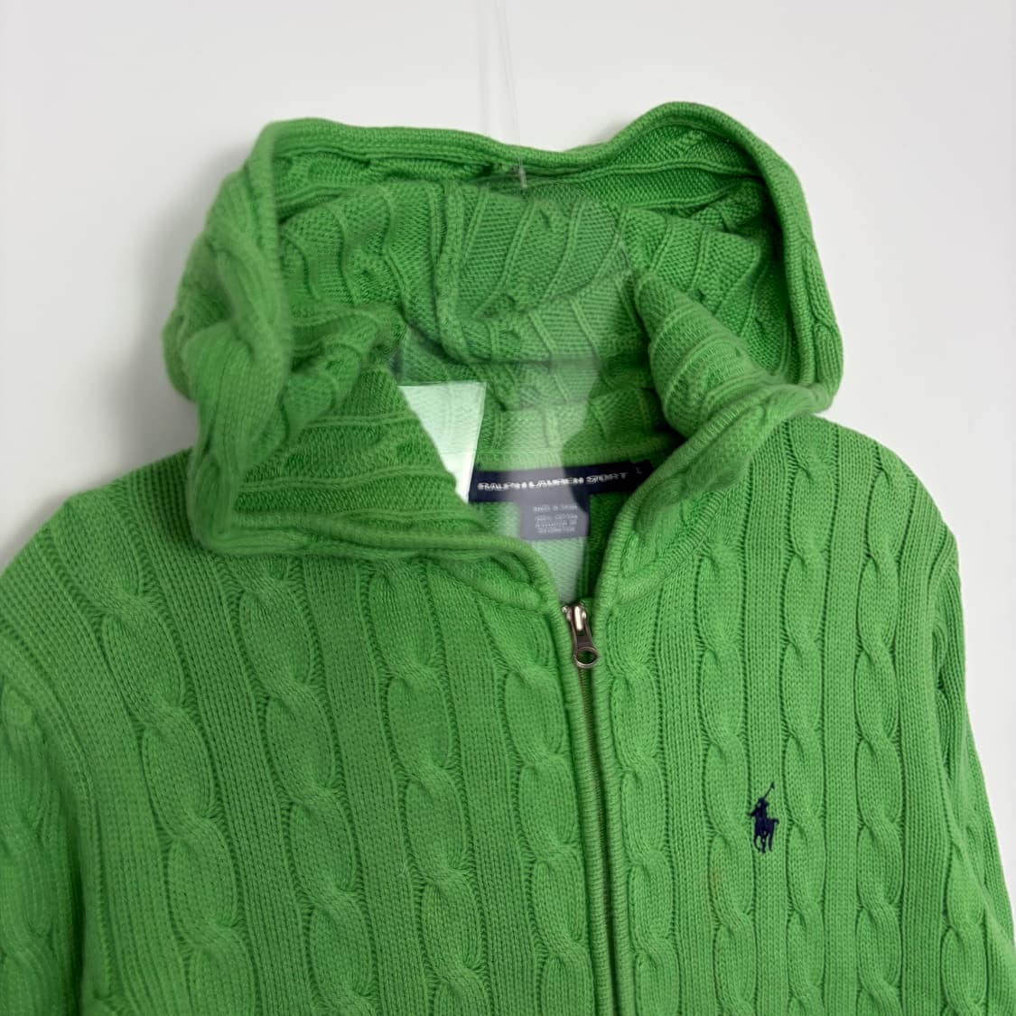 폴로 랄프로렌 꽈배기 니트 후드 집업 상품이미지2