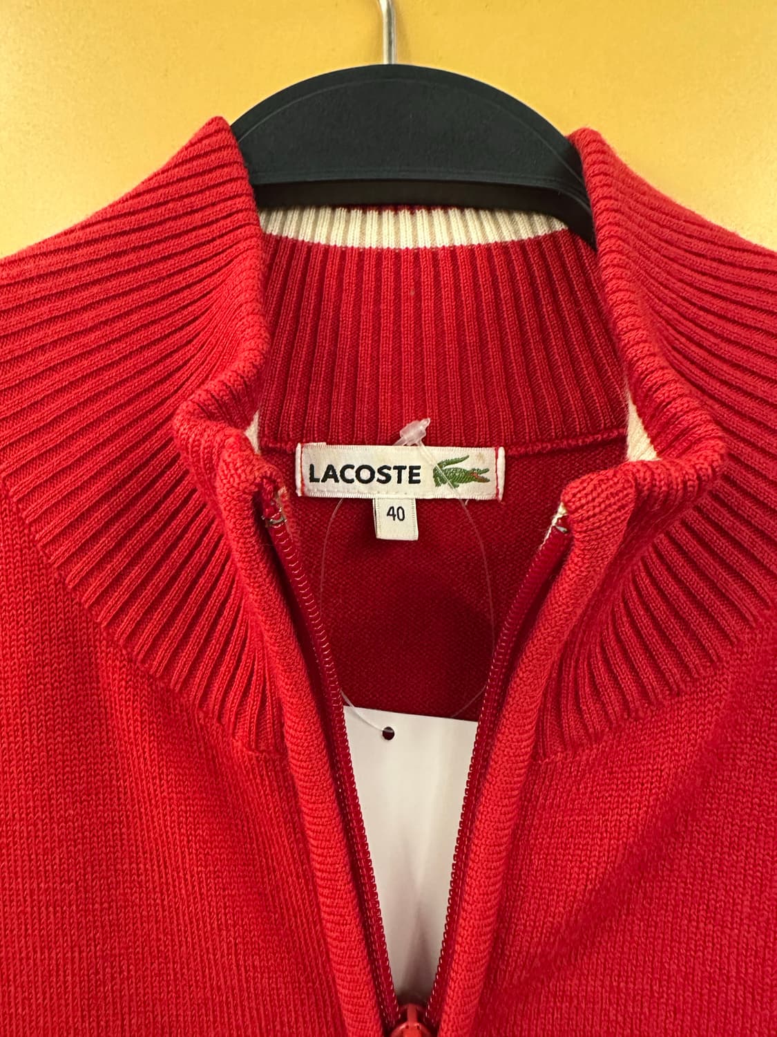 LACOSTE 라코스테 레드 니트집업 상품이미지3