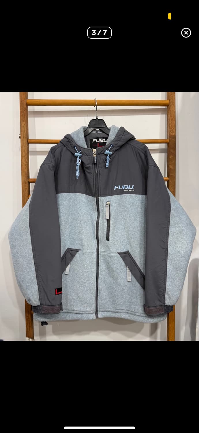 Fubu 후부 오버핏 후리스 누빔 후드점퍼 상품이미지1