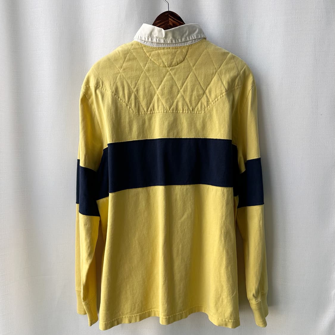 폴로 랄프로렌 럭비 카라티 옐로우 네이비 커스텀핏 XXL 상품이미지8