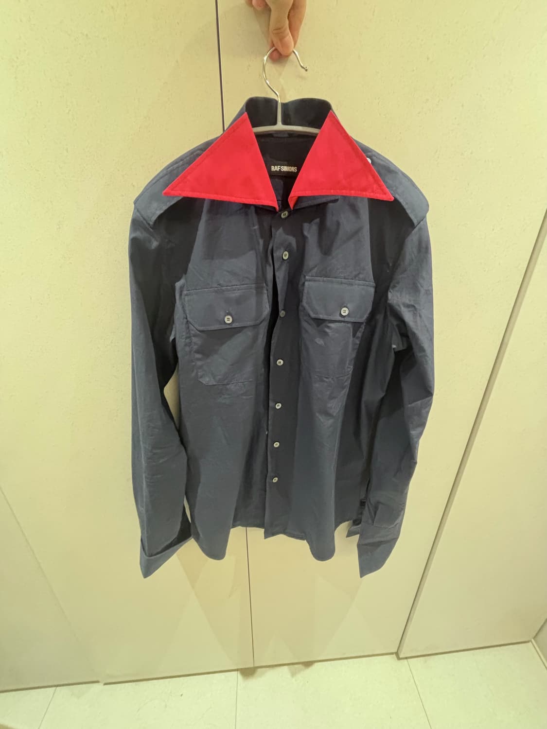 라프시몬스 12fw 카라 셔츠 상품이미지2