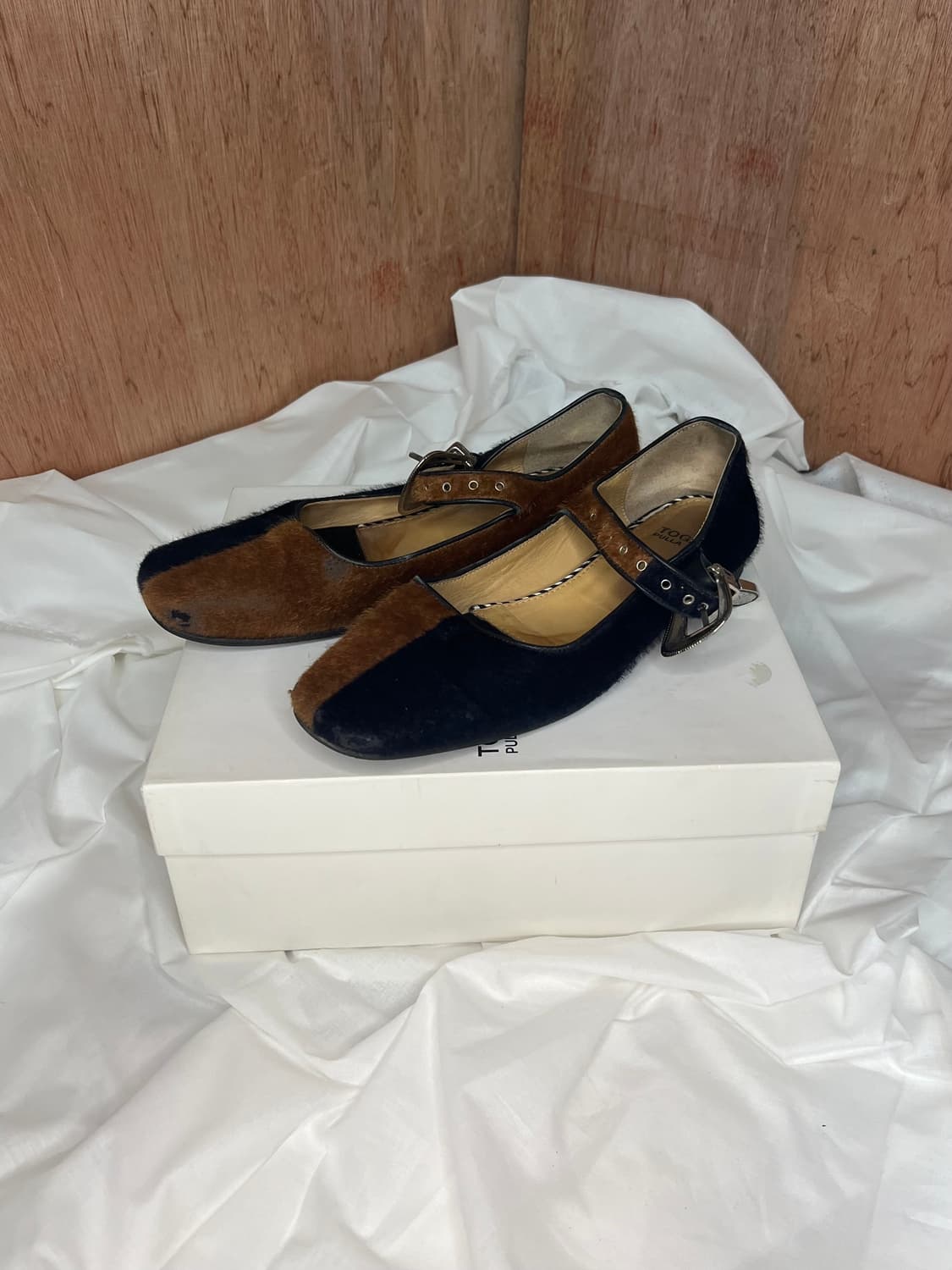 토가 풀라 카우헤어 T-스트랩 메리제인 슈즈 상품이미지3