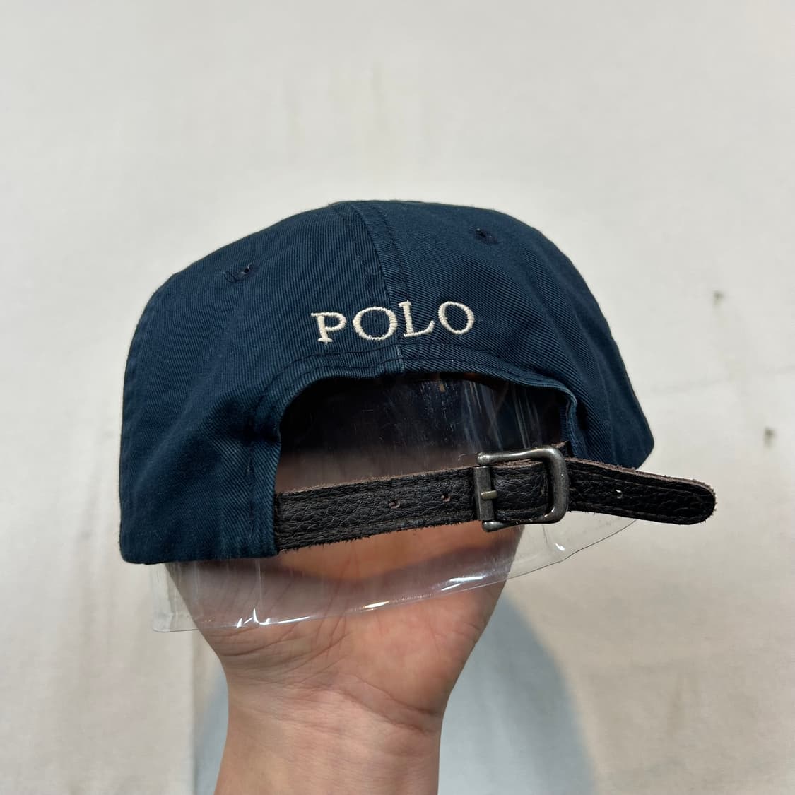 폴로 랄프로렌 네이비 볼캡 모자 가죽스트랩 정품 상품이미지4